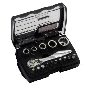 CRAFTSMAN&reg; 16-Piece Mini Ratchet &amp; Socket Set - 1/4" Drive Ratchet