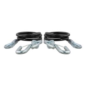 CURT 44-1/2" Safety Cables w/2 Snap Hooks - 5,000 lbs. - Vinyl Coated - 2 Pack