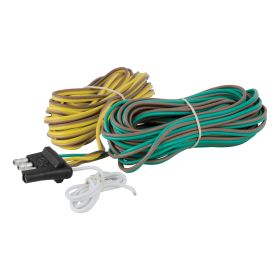 CURT 4-Way Flat Connector f/Rewiring Trailer - 20&#39; Wire