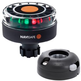 Navisafe Navilight Tricolor 2NM w/Navibolt Base &amp; Horizontal Mount - Black