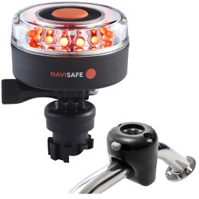 Navisafe Navilight All RED 360&deg; 2NM w/Navimount Base &amp; Rail Mount - Black