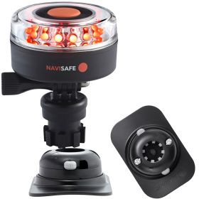 Navisafe Navilight All RED 360&deg; 2NM w/Navimount Base &amp; RIB Mount - Black