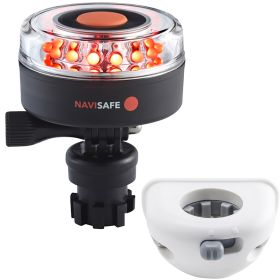 Navisafe Navilight All RED 360&deg; 2NM w/Navimount Base &amp; Vertical Mount - White