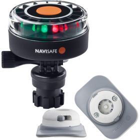 Navisafe Navilight 2NM Tricolor w/Navimount Base &amp; RIB Mount - White