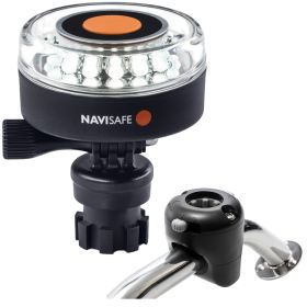 Navisafe Navilight 360&deg; 2NM White w/Navimount Base &amp; Rail Mount - Black